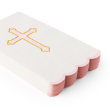 Petal Pink Cross Guest Towels – Elegant Baptism & Communion Party Napkins by Bonjour Fête at Confetti Gift and Party Tuscaloosa Alabama