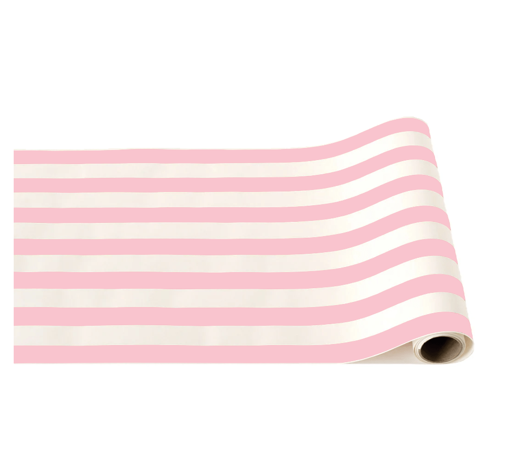Petal Pink Signature Cabana Stripe Table Runner by Bonjour Fête at Confetti Gift and Party Tuscaloosa Alabama