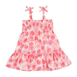Pink Block Print Floral Dress by Mud Pie at Confetti Gift and Party Tuscaloosa Alabama