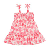 Pink Block Print Floral Dress by Mud Pie at Confetti Gift and Party Tuscaloosa Alabama