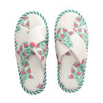 Pink Block Print Slippers by Mud Pie at Confetti Gift and Party Tuscaloosa Alabama