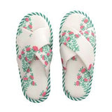 Pink Block Print Slippers by Mud Pie at Confetti Gift and Party Tuscaloosa Alabama