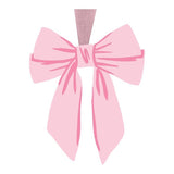 Light pink bow ornament with ribbon hanger by Mary Square, perfect for Christmas tree decoration or holiday gift accent.