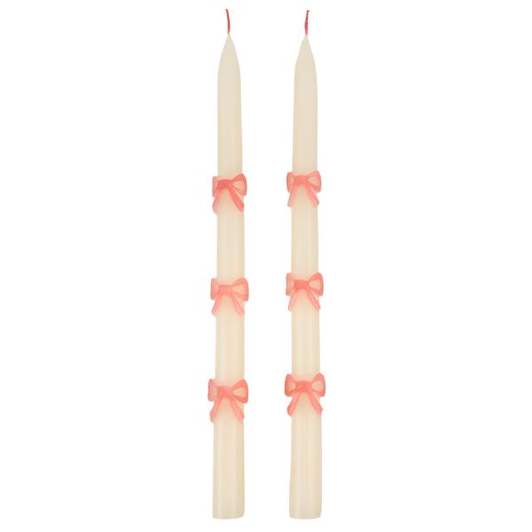 Pink Bow Taper Candles by Meri Meri at Confetti Gift and Party Tuscaloosa Alabama