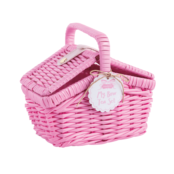 Pink Bow Tea Set for Girls by Mud Pie at Confetti Gift and Party Tuscaloosa Alabama