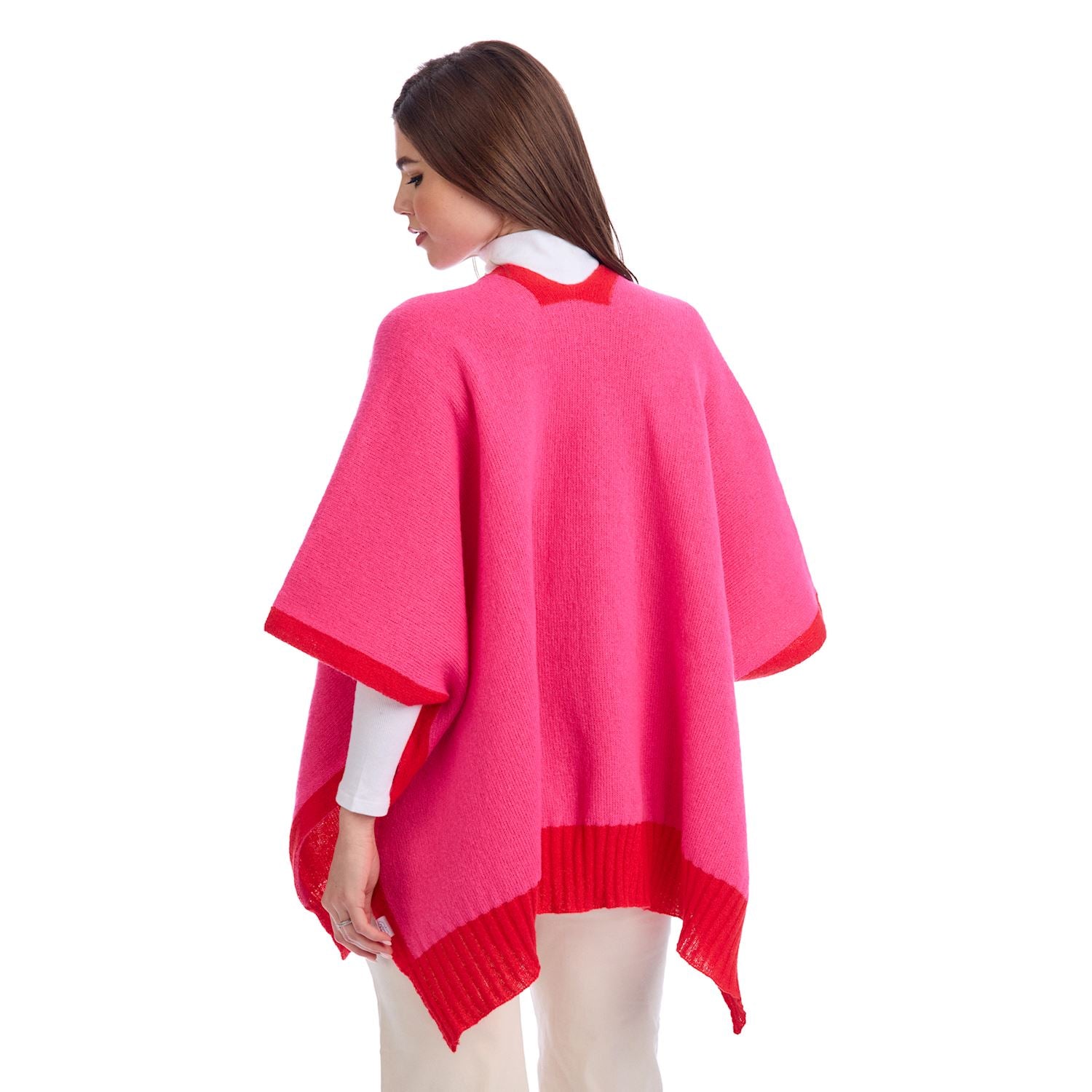 Pink Bringham Reversible Poncho by Mudpie at Confetti Gift and Party Tuscaloosa Alabama