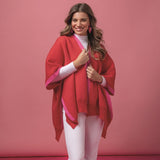 Pink Bringham Reversible Poncho by Mudpie at Confetti Gift and Party Tuscaloosa Alabama