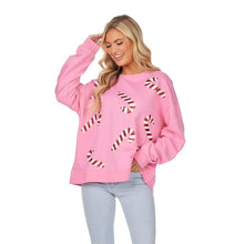  Pink Candy Cane Sparkle Sweatshirt by Mud Pie at Confetti Gift and Party