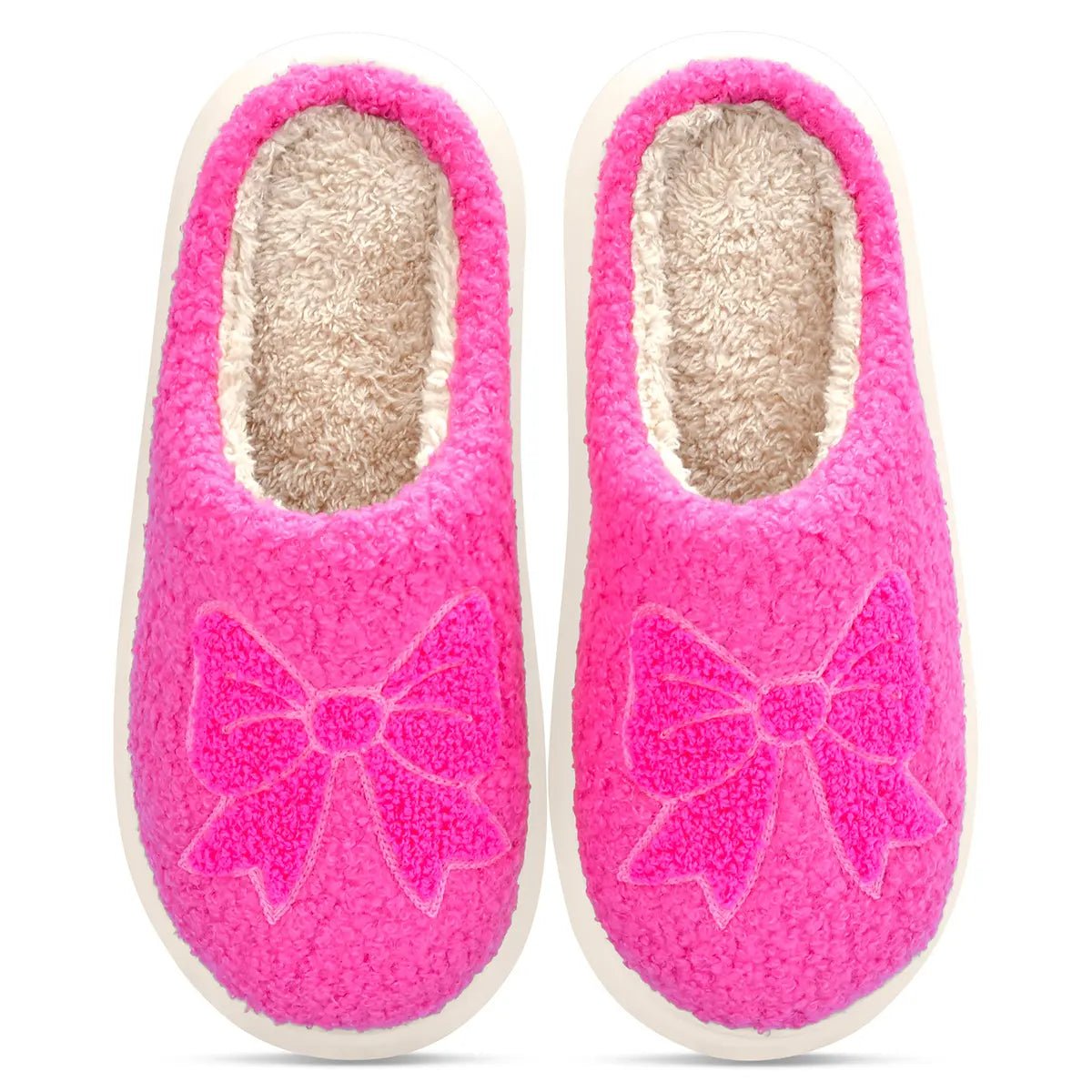 Pink Cozy Bow Slippers by Iscream at Confetti Gift and Party Tuscaloosa Alabama