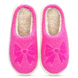 Pink Cozy Bow Slippers by Iscream at Confetti Gift and Party Tuscaloosa Alabama