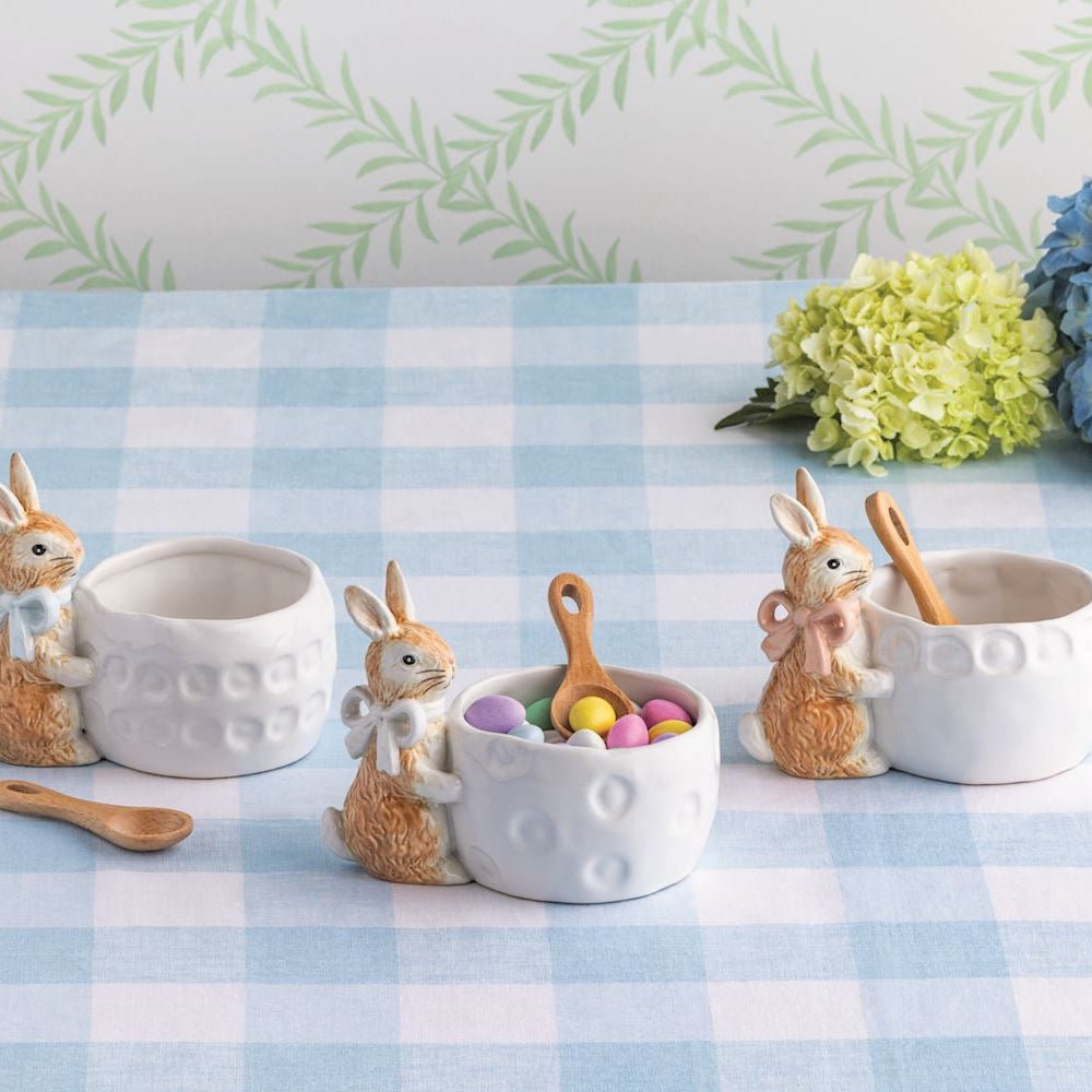 Pink Easter Bunny Dish by Mud Pie at Confetti Gift and Party Tuscaloosa Alabama