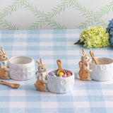 Pink Easter Bunny Dish by Mud Pie at Confetti Gift and Party Tuscaloosa Alabama