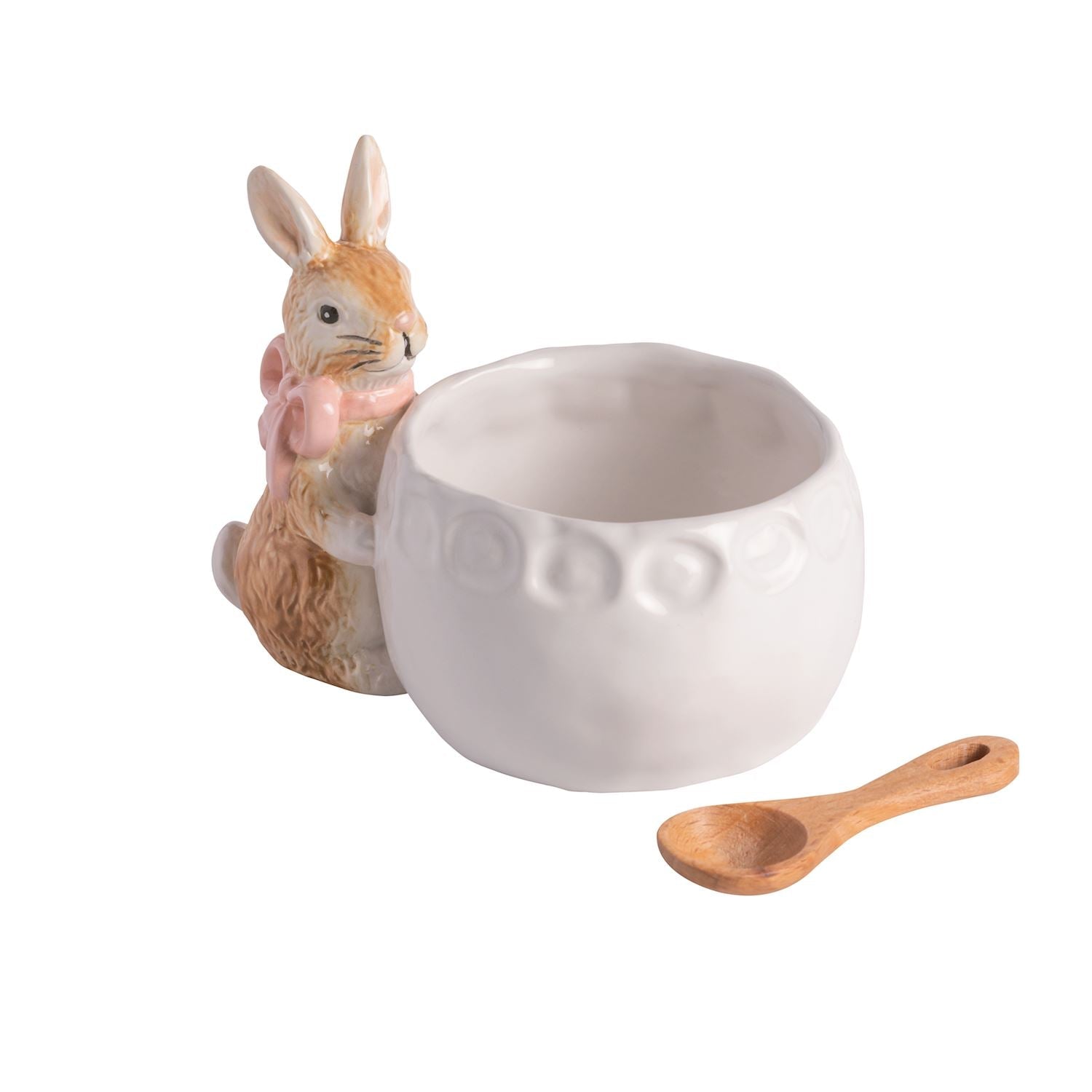 Pink Easter Bunny Dish by Mud Pie at Confetti Gift and Party Tuscaloosa Alabama