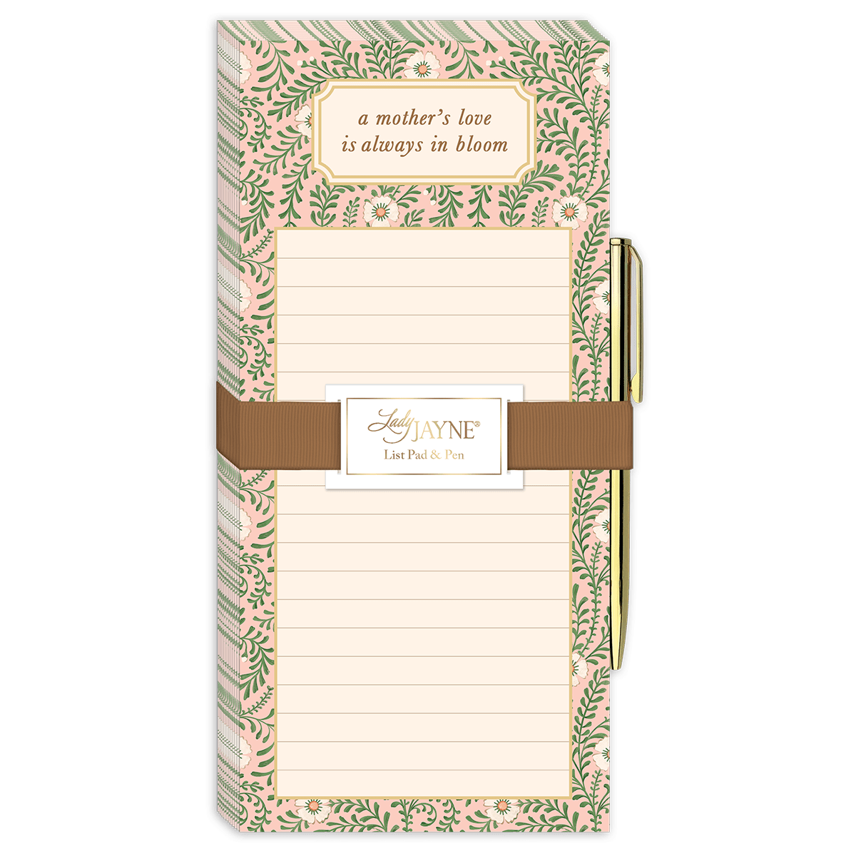 Pink Floral Sweet Boutique Magnetic Notepad with Pen by lady jayne at Confetti Gift and Party Tuscaloosa Alabama