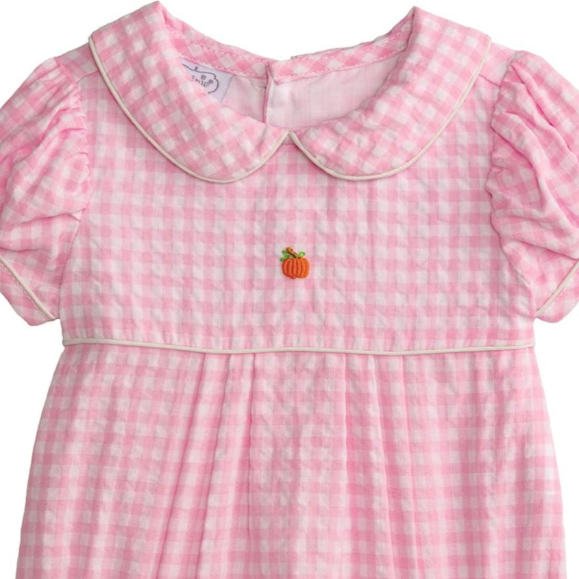 Pink Gingham Pumpkin Bubble by Mud Pie at Confetti Gift and Party Tuscaloosa Alabama