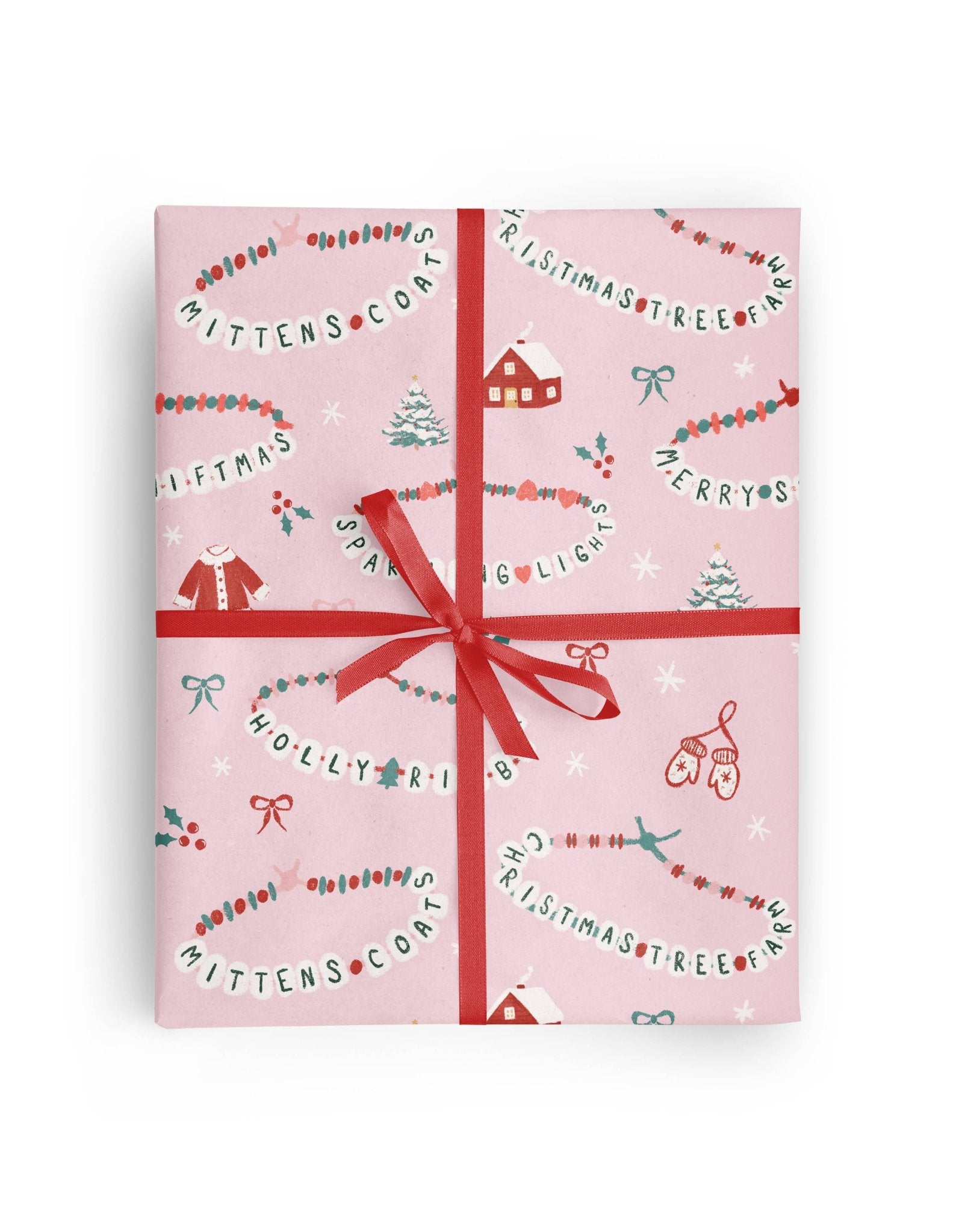 Pink Merry Swiftmas Wrapping Paper Roll by Vivie and Ash at Confetti Gift and Party Tuscaloosa Alabama