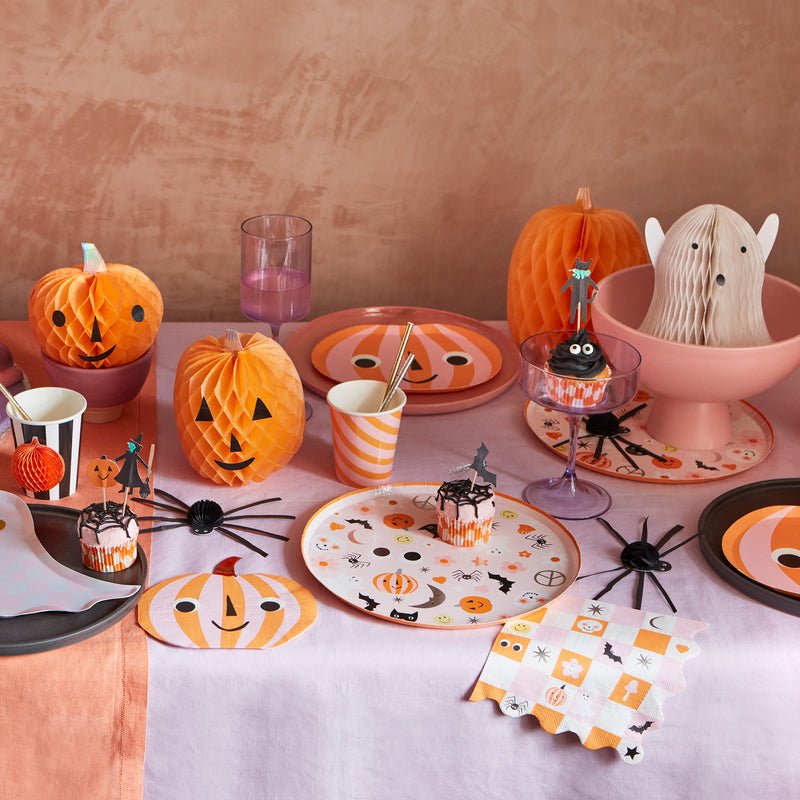 Pink & Orange Stripy Pumpkin Cups by Meri Meri at Confetti Gift and Party