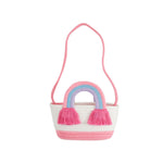 Pink Rainbow Cotton Rope Purse by Mud Pie at Confetti Gift and Party Tuscaloosa Alabama