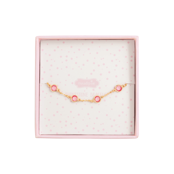 Pink Rhinestone Bracelet by Mud Pie at Confetti Gift and Party Tuscaloosa Alabama