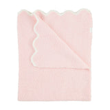 Pink Scallop Chenille Blanket by Mud Pie at Confetti Gift and Party Tuscaloosa Alabama