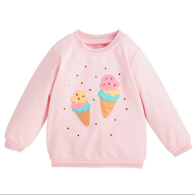 Pink Sparkle Sweatshirt by Mud Pie at Confetti Gift and Party Tuscaloosa Alabama