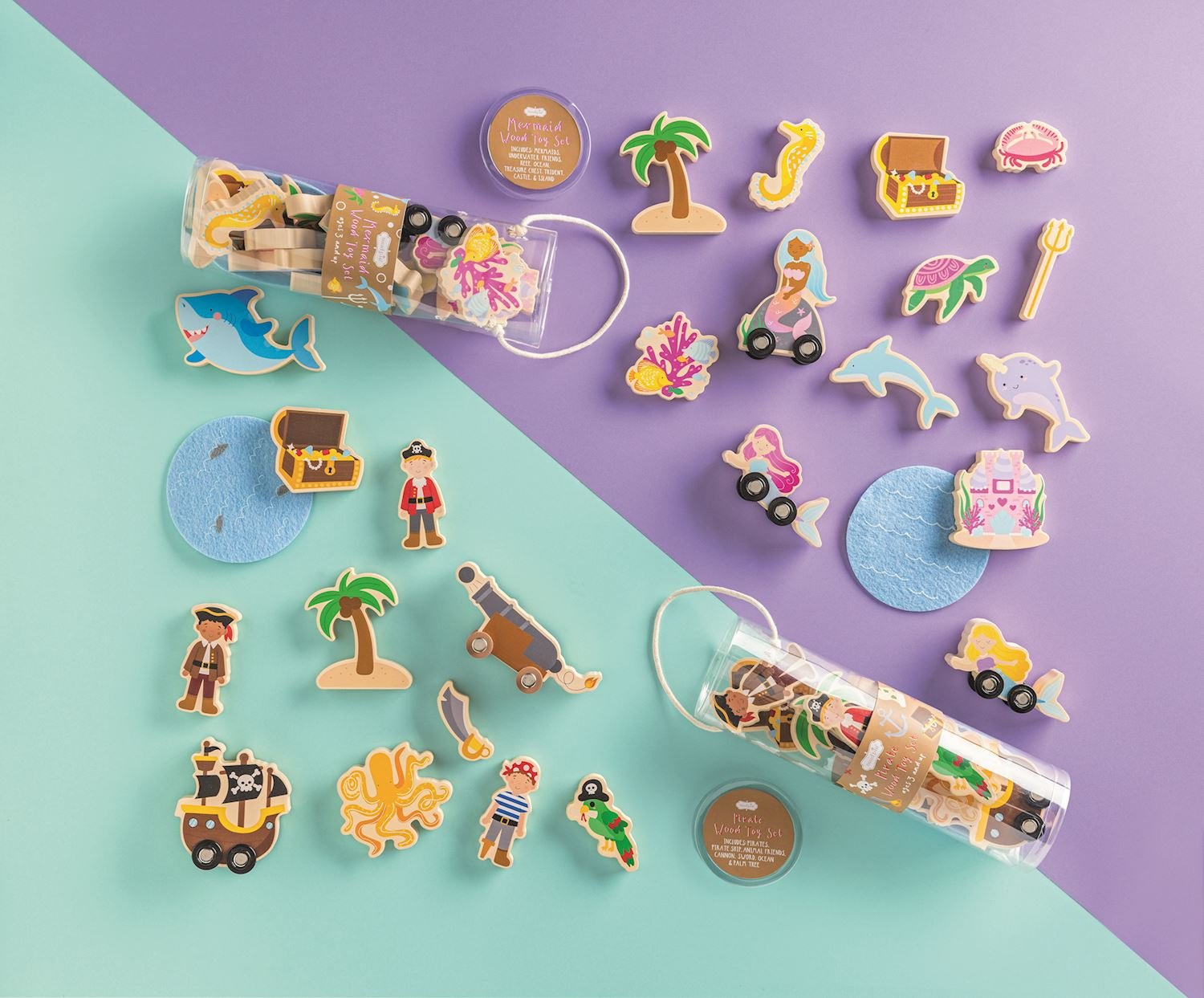 Pirate Wood Toys by Mud Pie at Confetti Gift and Party Tuscaloosa Alabama