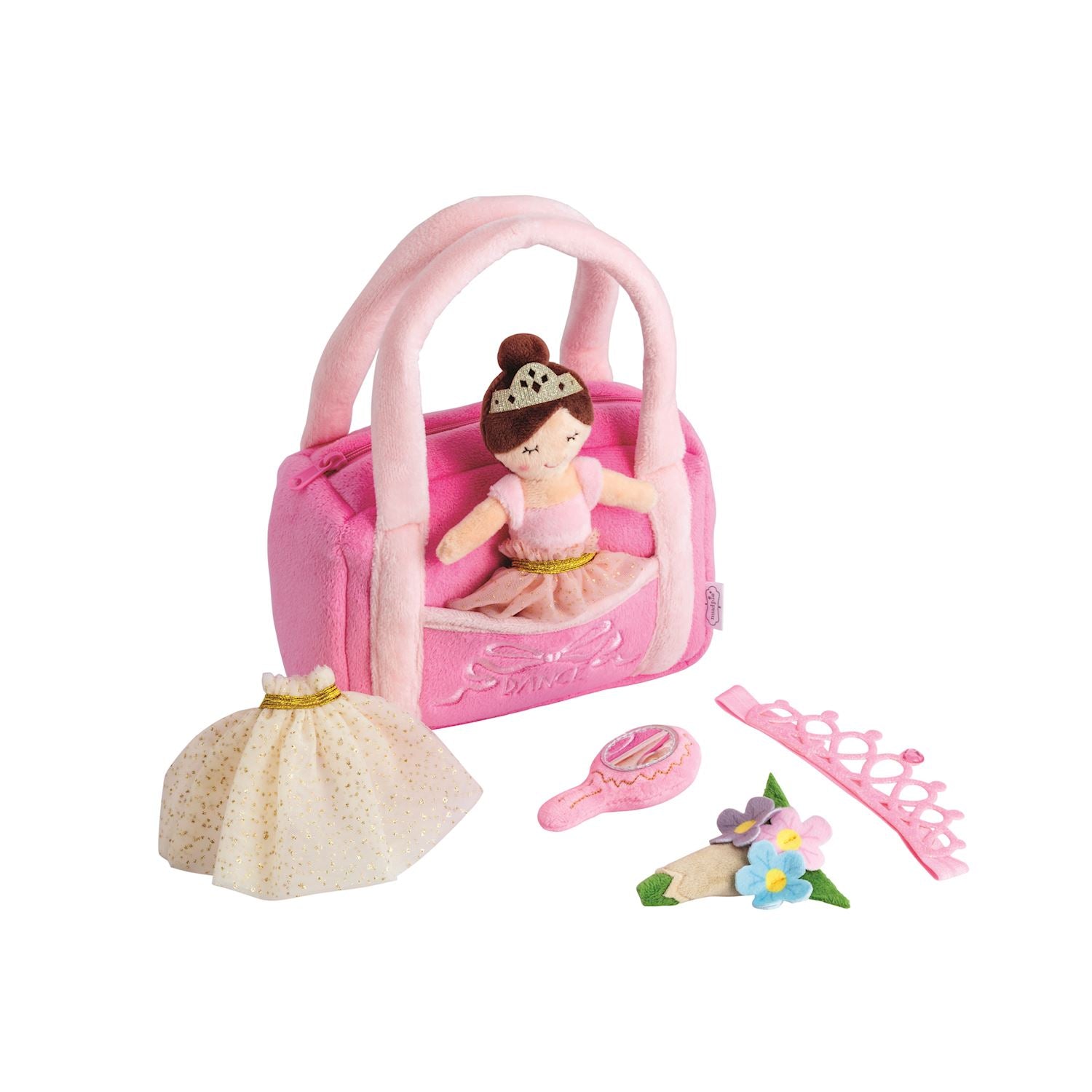 Plush Ballet Bag Play Set – 7 - Piece Ballerina Adventure Kit by Mud Pie at Confetti Gift and Party Tuscaloosa Alabama