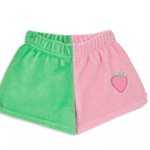 Plush Shorts - Color Block Strawberry by Iscream at Confetti Gift and Party Tuscaloosa Alabama