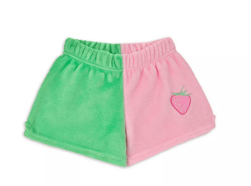 Plush Shorts - Color Block Strawberry by Iscream at Confetti Gift and Party Tuscaloosa Alabama