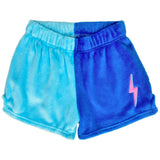 Plush Shorts - Lightning Bolt Color Block Blue by Iscream at Confetti Gift and Party Tuscaloosa Alabama