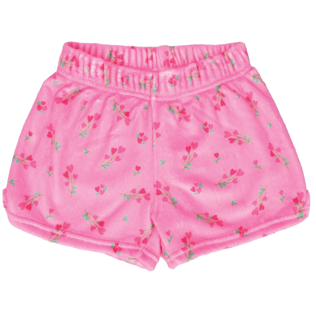 Plush Shorts - Theme Flowers Pink by Iscream at Confetti Gift and Party Tuscaloosa Alabama