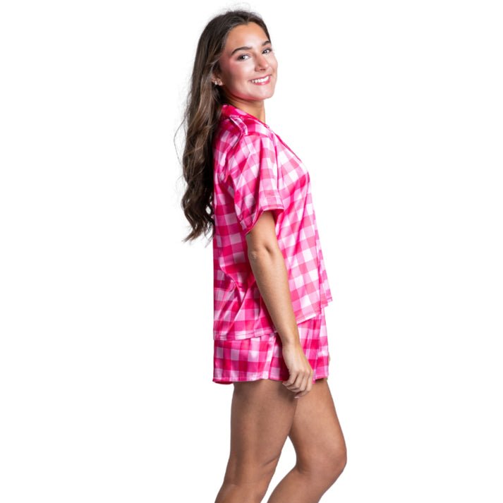 Preppy Girl Satin Pajama Short Set — Jane Marie by Jane Marie at Confetti Gift and Party Tuscaloosa Alabama