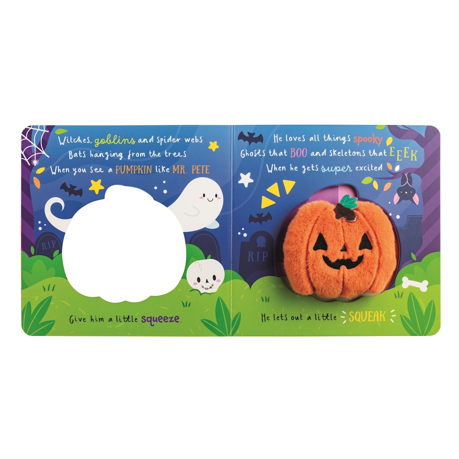 Pumpkin Halloween Plush Book by Mud Pie at Confetti Gift and Party Tuscaloosa Alabama