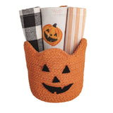 Pumpkin Halloween Towel Basket by Mud Pie at Confetti Gift and Party Tuscaloosa Alabama