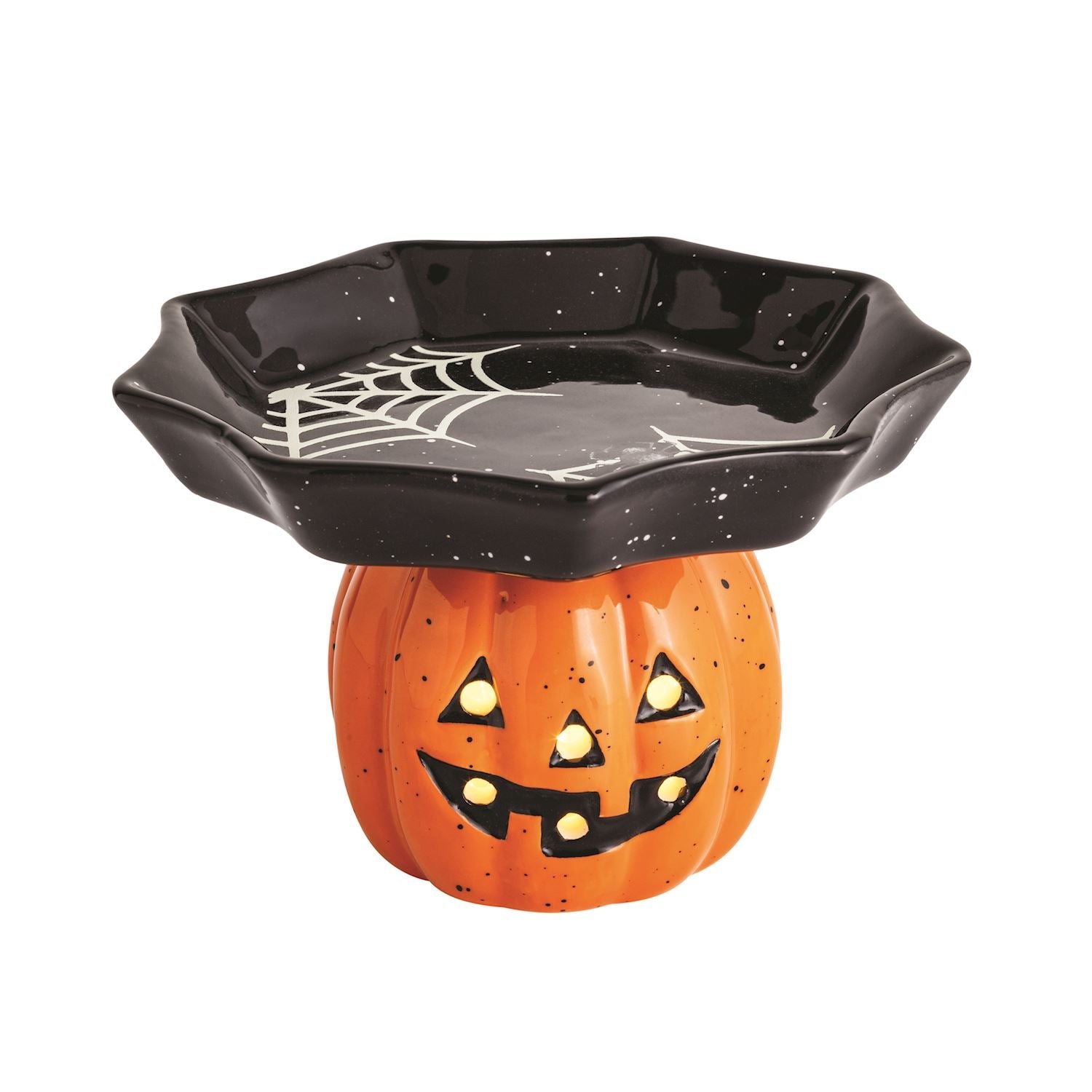 Pumpkin Led Candy Pedestal by Mud Pie at Confetti Gift and Party Tuscaloosa Alabama