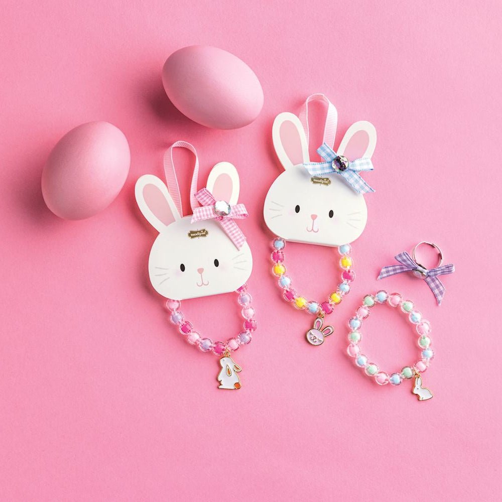 Purple Bunny Charm Bracelet & Ring Set by Mud Pie at Confetti Gift and Party Tuscaloosa Alabama