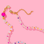 Rainbow Beaded Necklace with Magnetic Clasp by Taylor Elliott Designs at Confetti Gift and Party Tuscaloosa Alabama