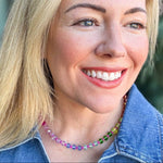 Rainbow Beaded Necklace with Magnetic Clasp by Taylor Elliott Designs at Confetti Gift and Party Tuscaloosa Alabama