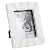 Rectangle Ruffled Marble Frame by Mud Pie at Confetti Gift and Party Tuscaloosa Alabama