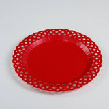 Red Basketweave Paper Dinner Plates by Gatherings by Curated Paperie at Confetti Gift and Party Tuscaloosa Alabama