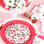 Red Basketweave Paper Dinner Plates by Gatherings by Curated Paperie at Confetti Gift and Party Tuscaloosa Alabama