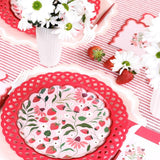 Red Basketweave Paper Dinner Plates by Gatherings by Curated Paperie at Confetti Gift and Party Tuscaloosa Alabama