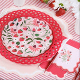 Red Basketweave Paper Dinner Plates by Gatherings by Curated Paperie at Confetti Gift and Party Tuscaloosa Alabama