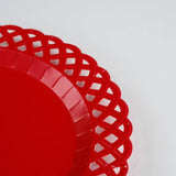 Red Basketweave Paper Dinner Plates by Gatherings by Curated Paperie at Confetti Gift and Party Tuscaloosa Alabama