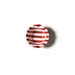 Coton Colors Red Stripe Ruffle Dipping Bowl with red and white stripes and ruffled edge
