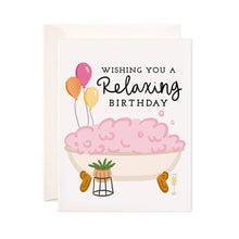  Relaxing Birthday Greeting Card - Cute Birthday Card by Bloomwolf Studio at Confetti Gift and Party