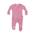 Ribbed Wild Rose - 2 Way Zipper Ruffle Back Footie by Angel Dear at Confetti Gift and Party Tuscaloosa Alabama