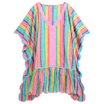 Rosalia Mini Caftan – Multi Colorful Stripe Cover - Up by Shiraleah at Confetti Gift and Party Tuscaloosa Alabama