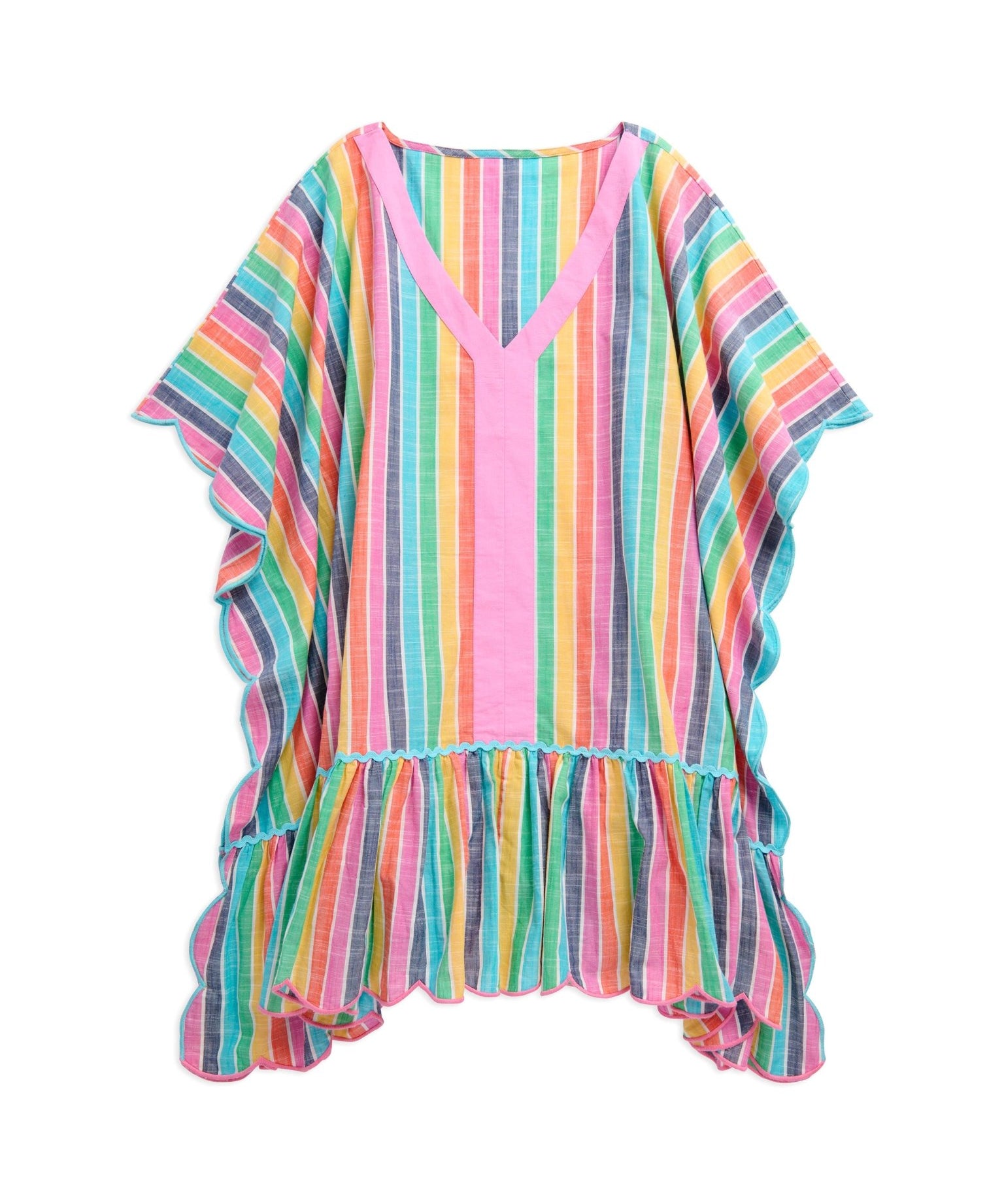 Rosalia Mini Caftan – Multi Colorful Stripe Cover - Up by Shiraleah at Confetti Gift and Party Tuscaloosa Alabama