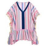 Rosalia Mini Caftan – Pink Colorful Stripe Cover - Up by Shiraleah at Confetti Gift and Party Tuscaloosa Alabama